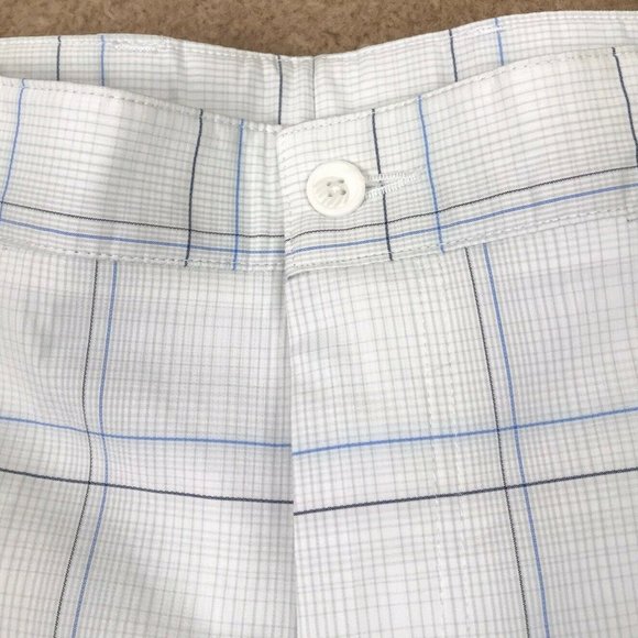 Golf Performance Flat Front Plaid Shorts - Picture 3 of 6